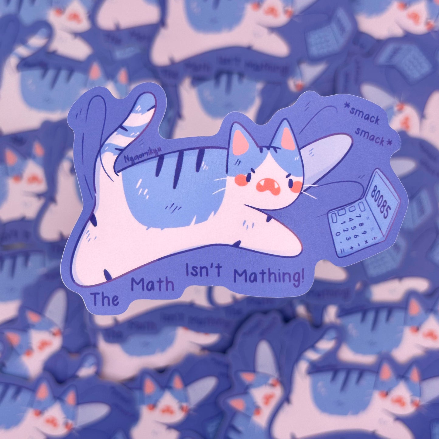 Math Isn't Mathing Cat Sticker