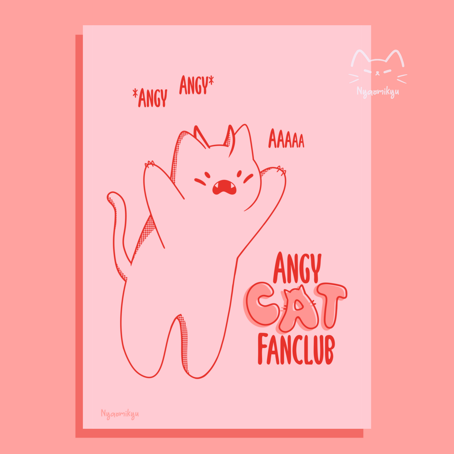 Angy Cat Print
