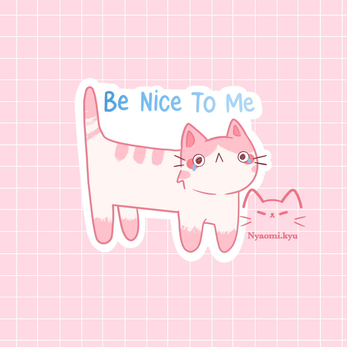 Be Nice To Me Cat Sticker