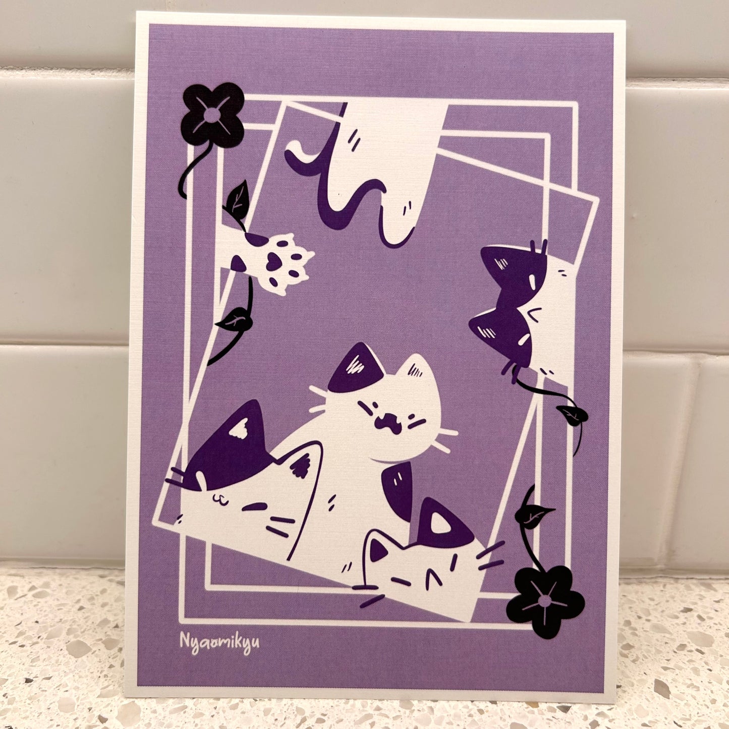 Purple Cats Print