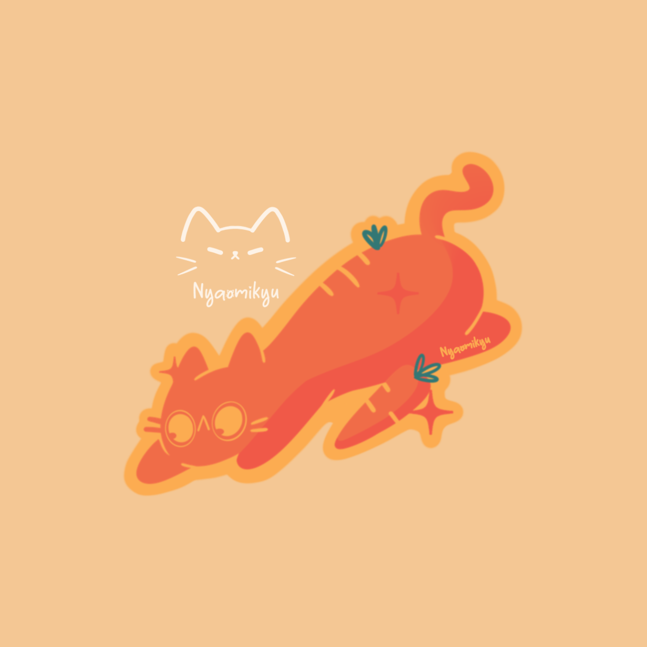 Carrot Cat Sticker