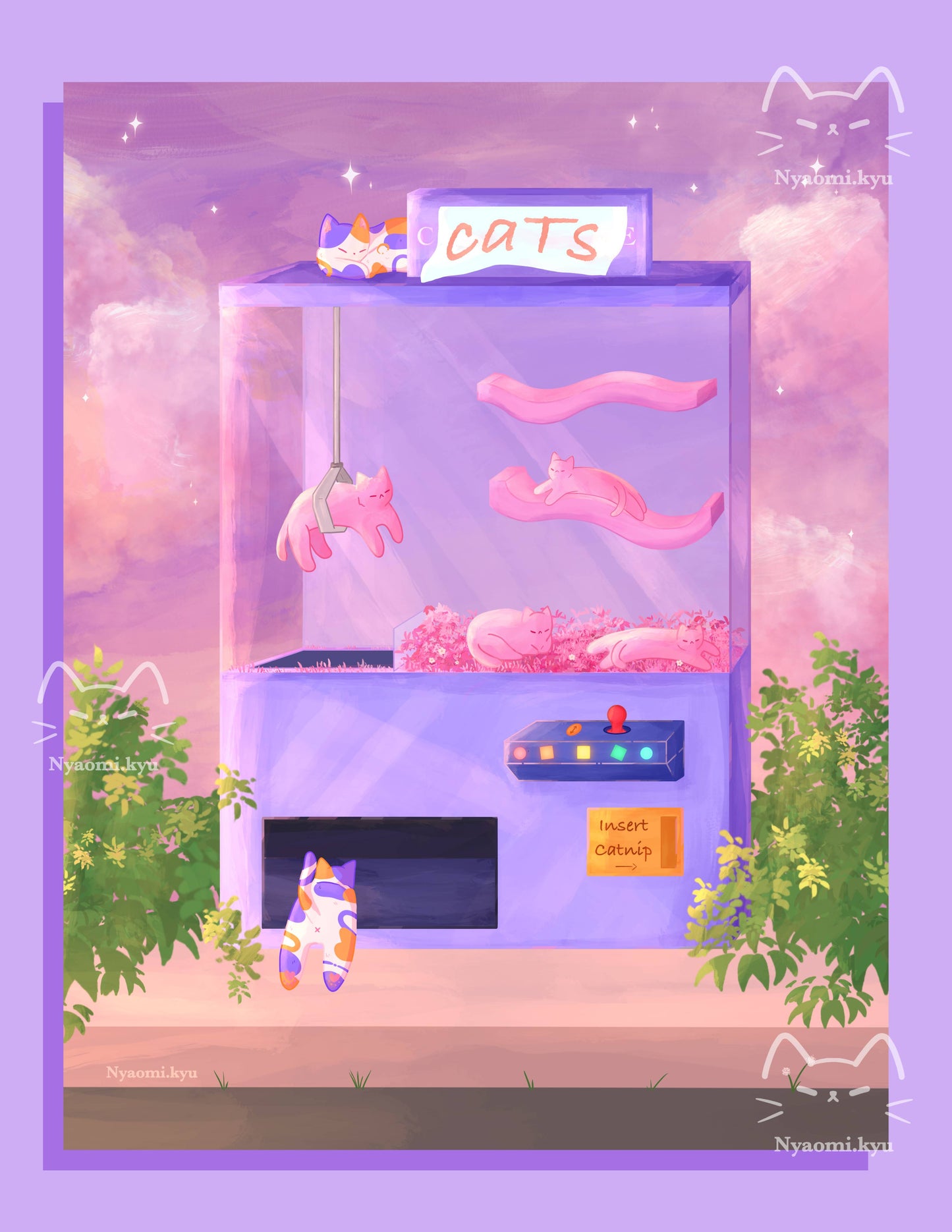 Claw Machine Cats Print
