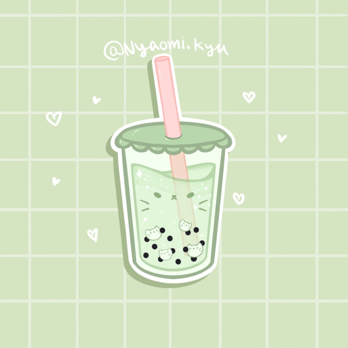 Matcha Boba Sticker