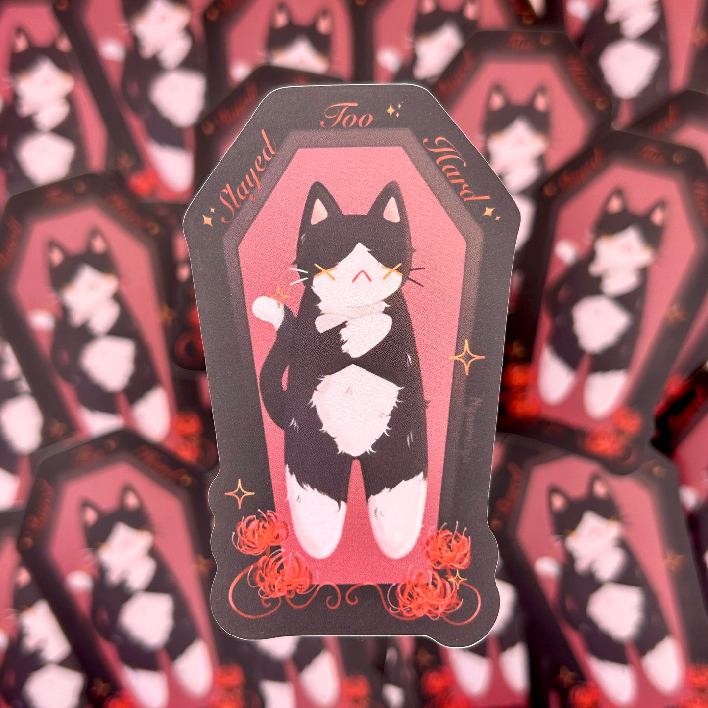 Coffin Cat Sticker