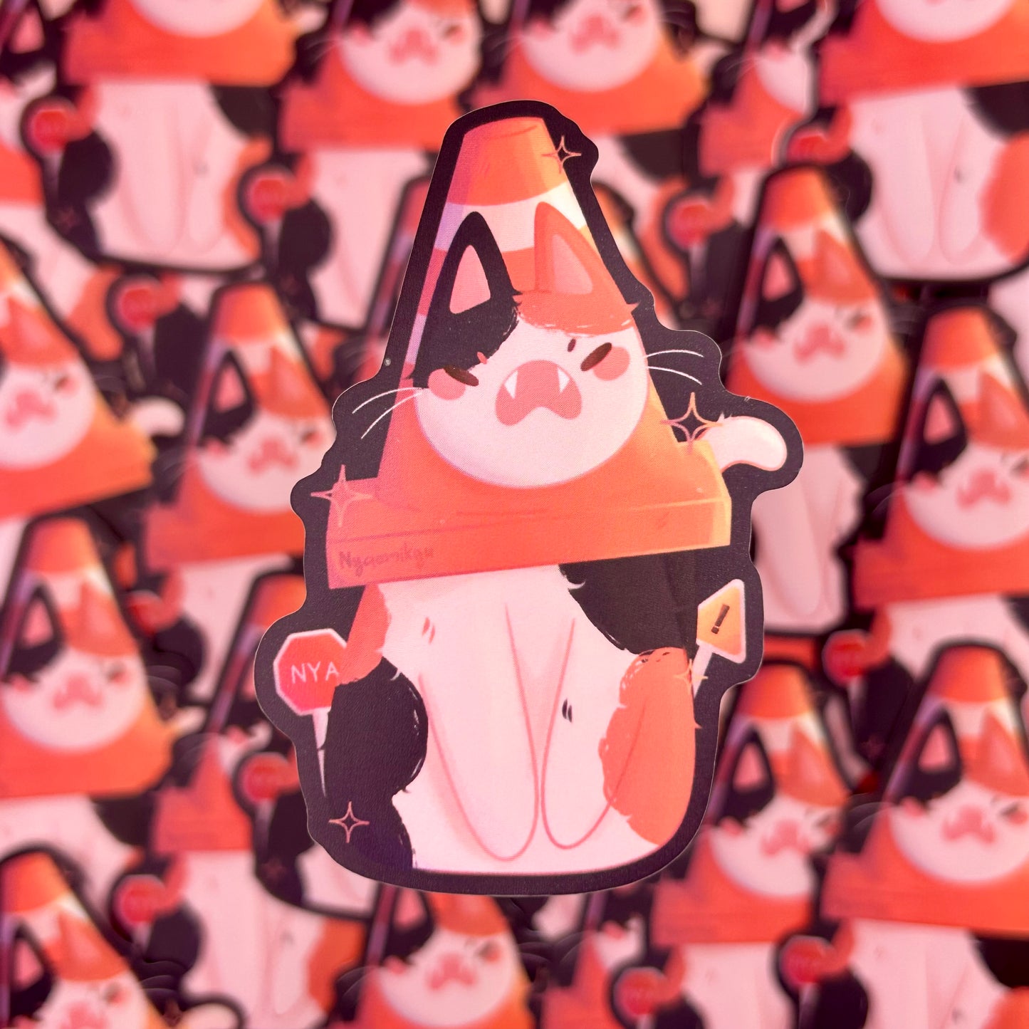 Cone Cat Sticker