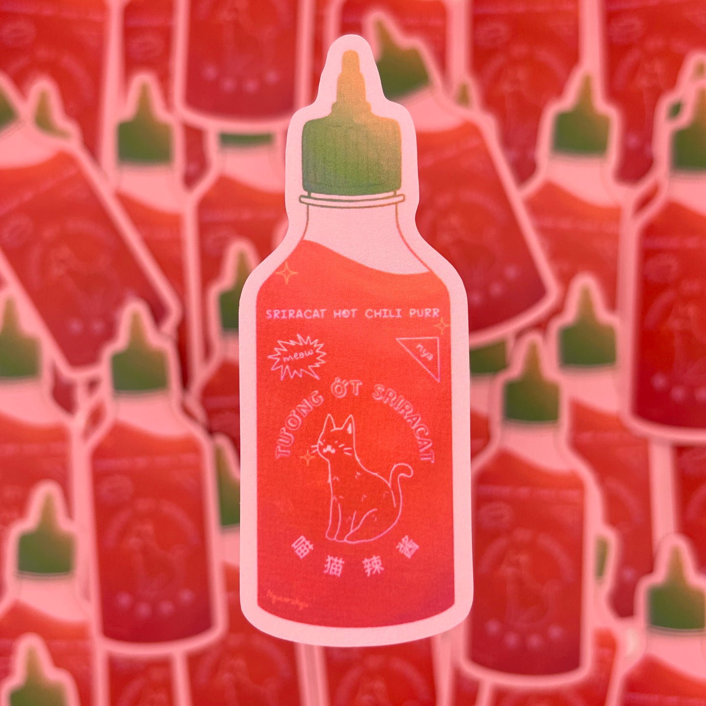Sriracha Cat Sticker