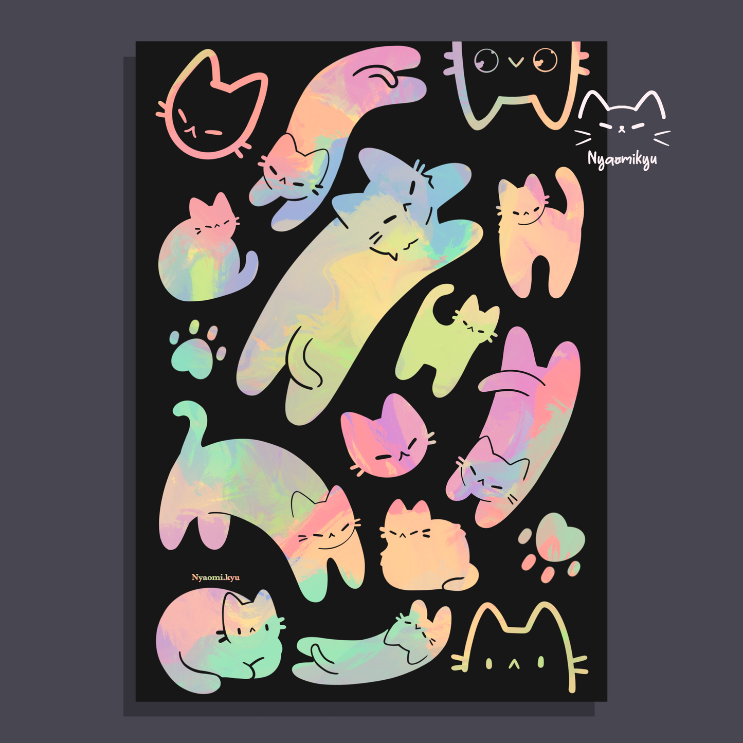 Rainbow Cats Print