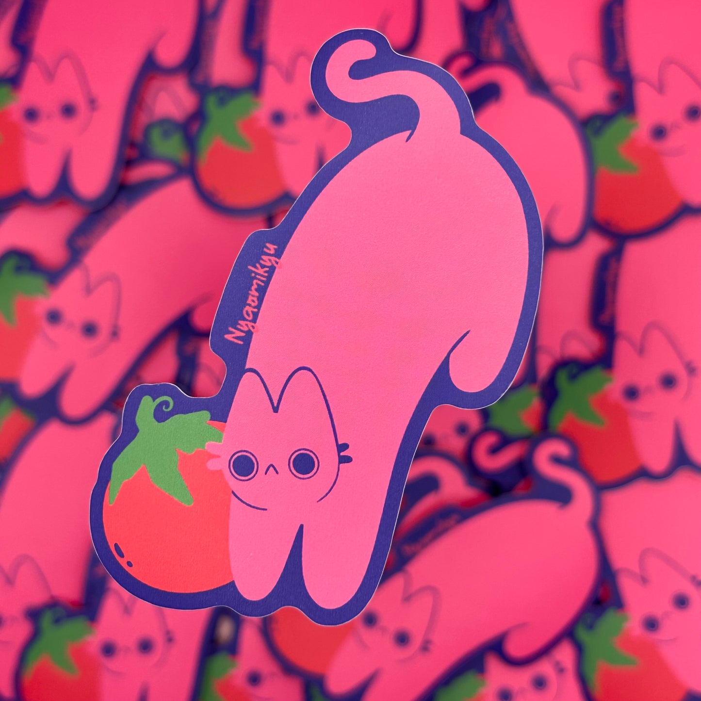 Tomato Fruit Cats Stickers