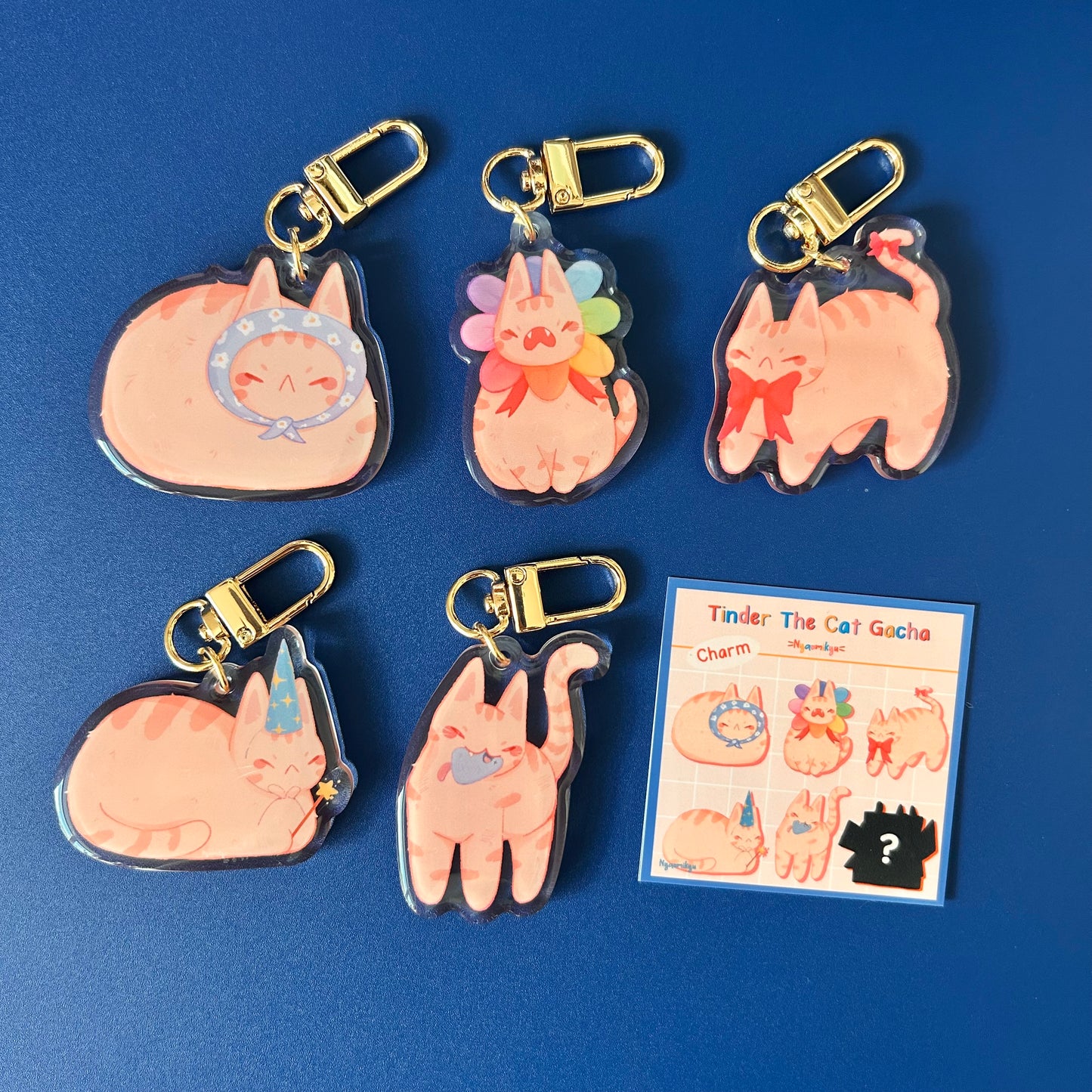 Tinder The Cat Gacha Keychain