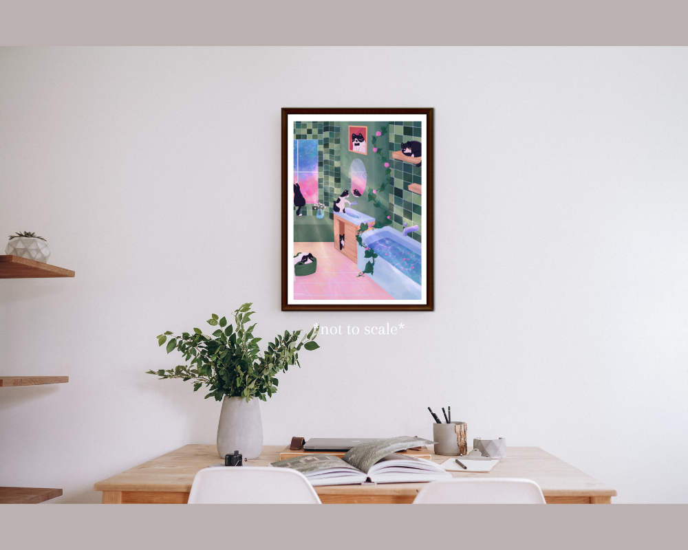 Bath Cats Print