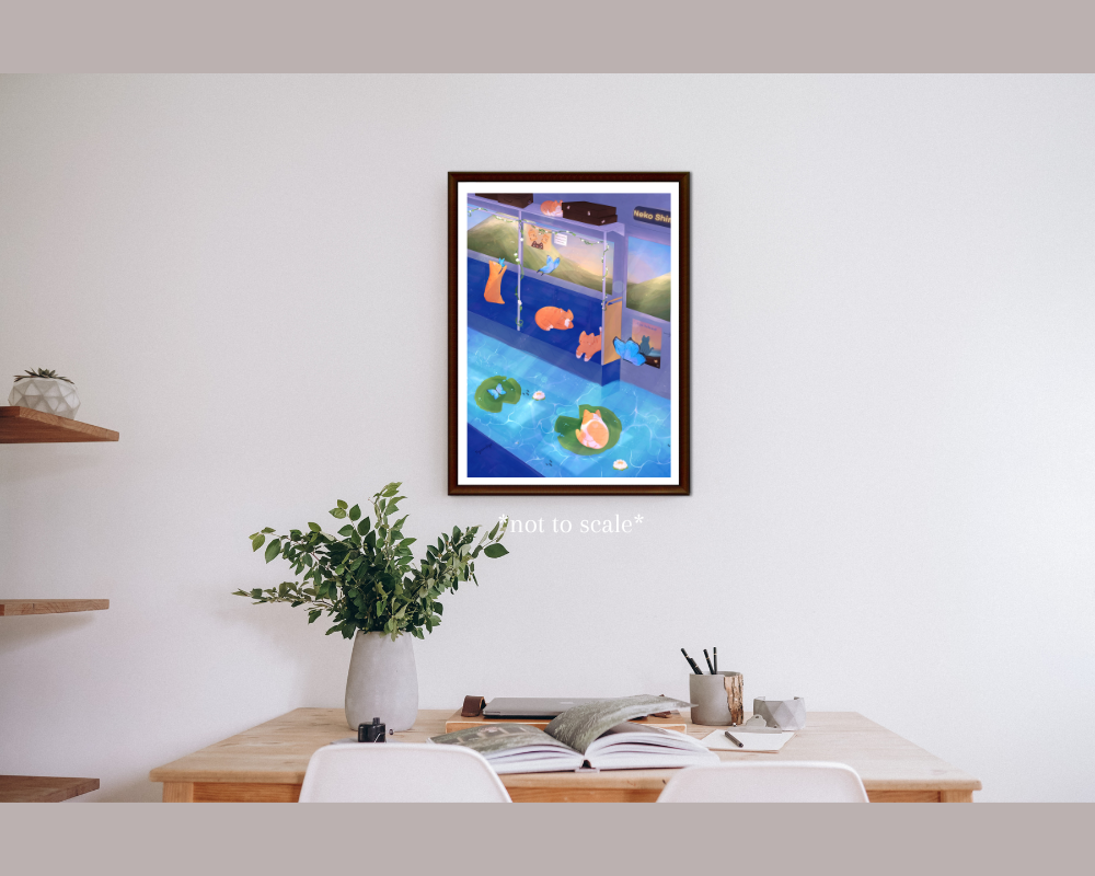 Train Cats Print