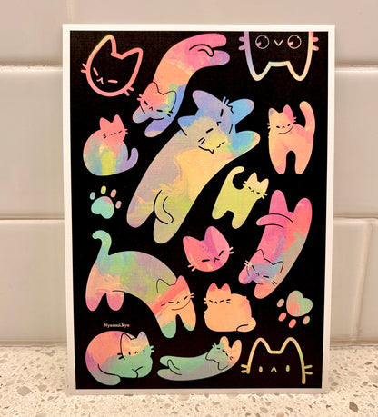 Rainbow Cats Print