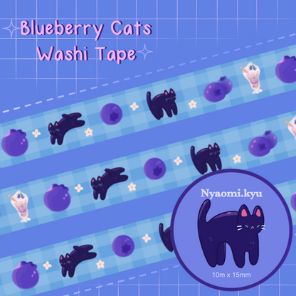 Blueberry Cats Washi Tape