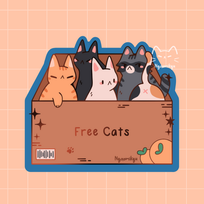 "Free Cats" Sticker