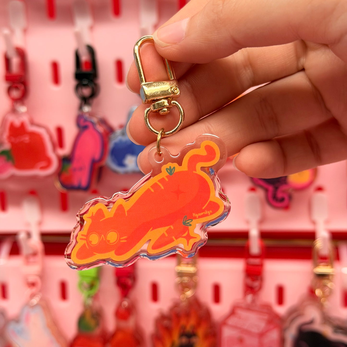 Carrot Cat Keychain