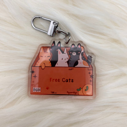 Cats in a Box Keychain