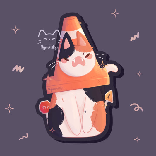 Cone Cat Sticker