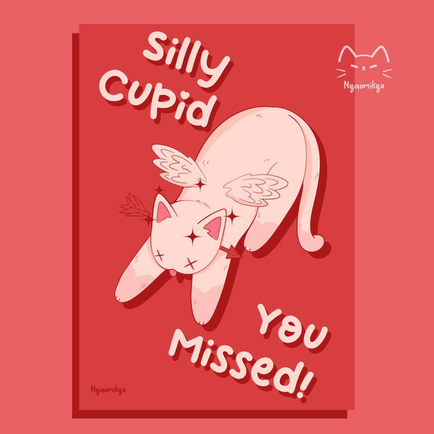 Cupid Cat Print