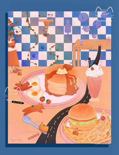 Diner Cats Print
