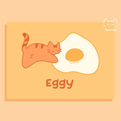 Eggy Cat Print