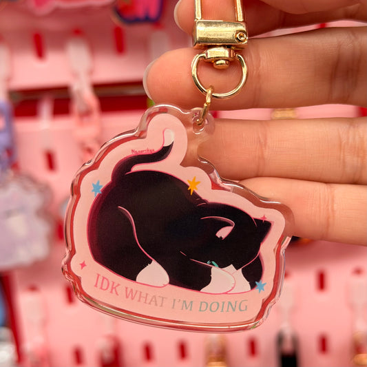 IDK What I'm Doing Cat Keychain
