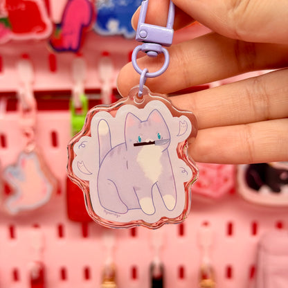 Knife Cat Keychain