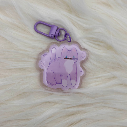 Knife Cat Keychain