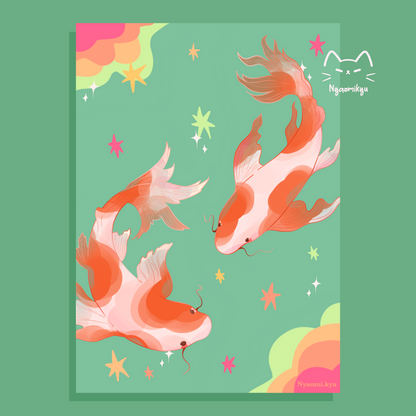 Koi Fish Print