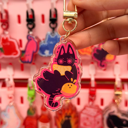 Lemon Cat Keychain
