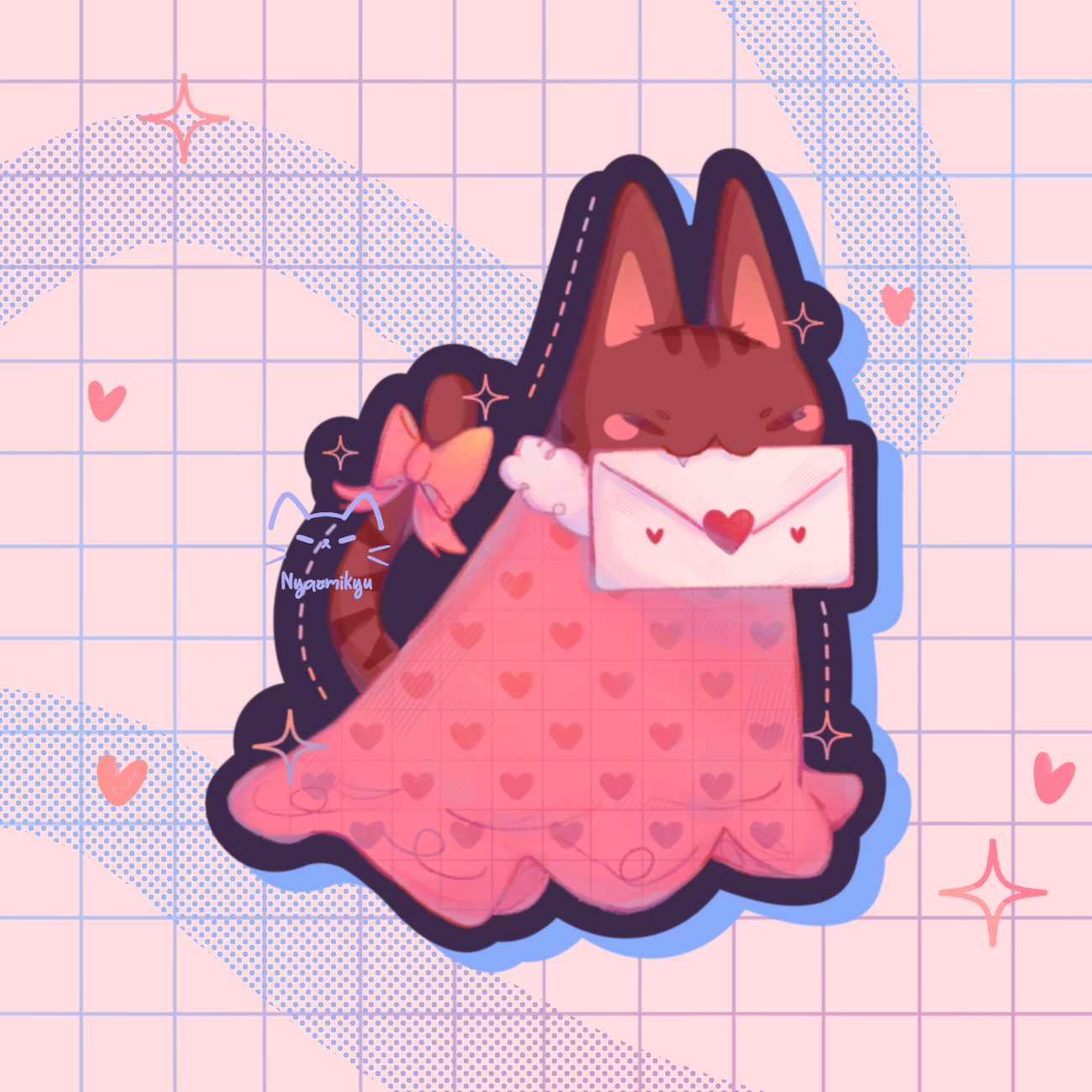 Love Letter Cat Sticker