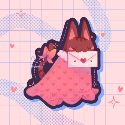 Love Letter Cat Sticker