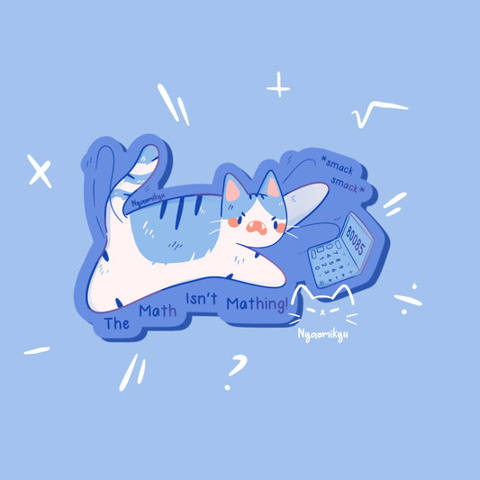Math Isn't Mathing Cat Sticker