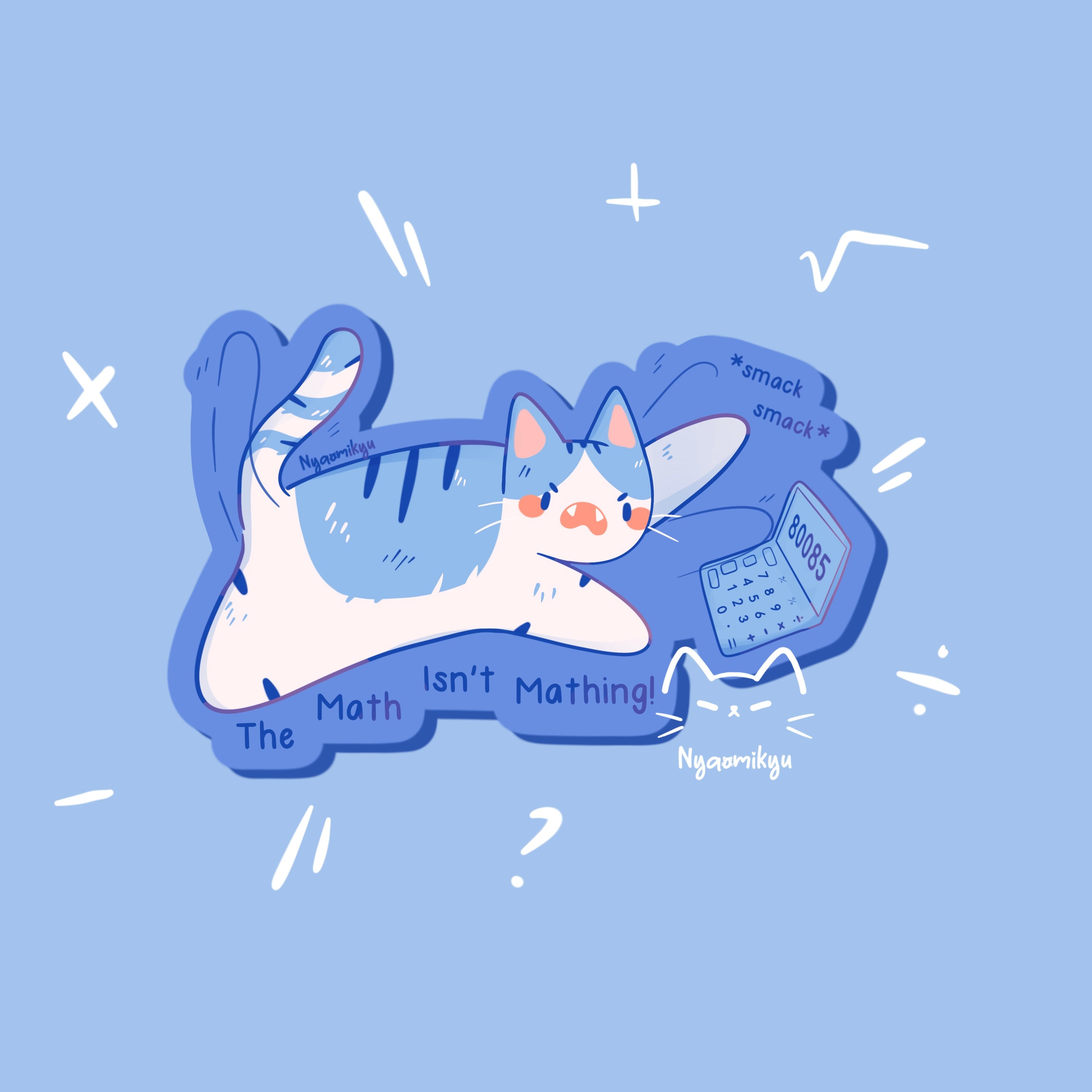 Math Isn't Mathing Cat Sticker – Nyaomikyu