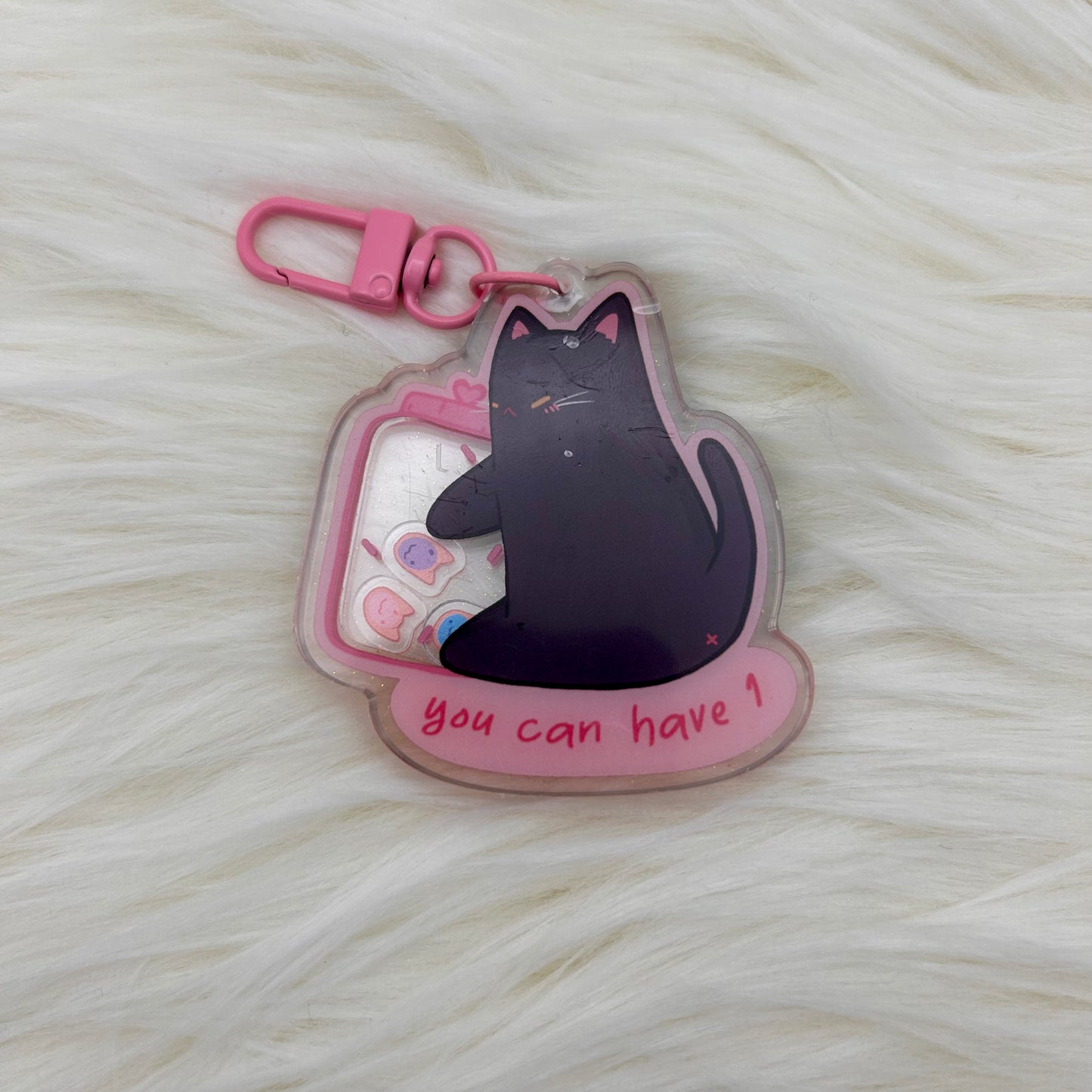 My Cookies Cat Shaker Keychain