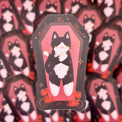 Coffin Cat Sticker