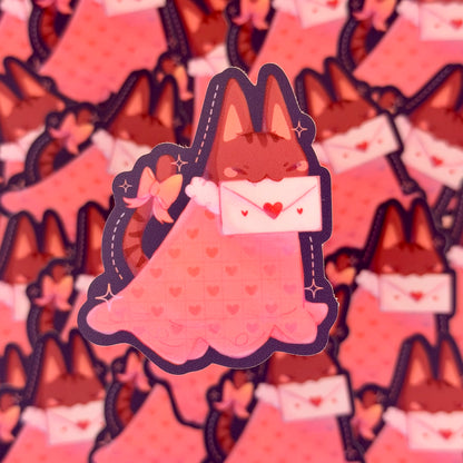 Love Letter Cat Sticker