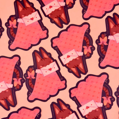 Love Letter Cat Sticker