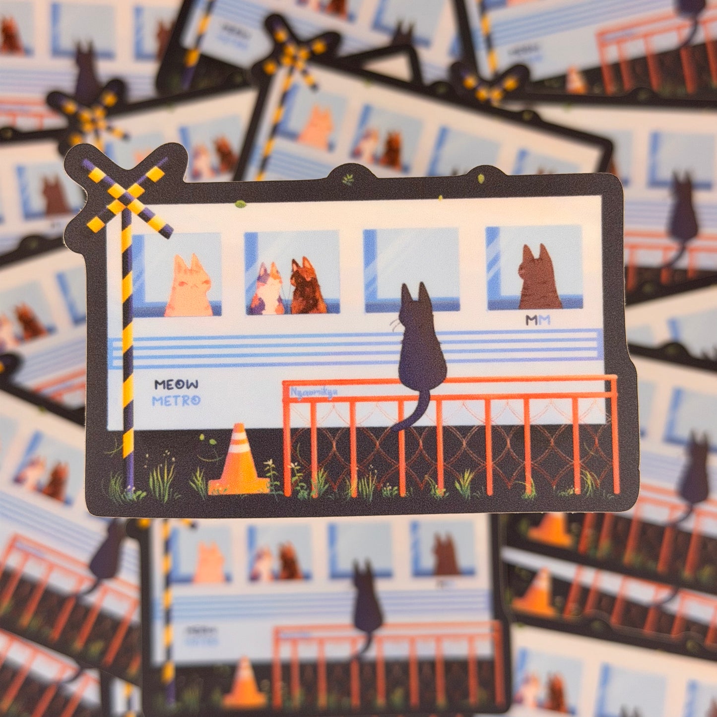 Meow Metro Cat Sticker