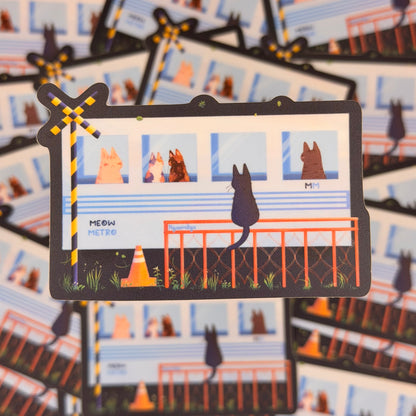 Meow Metro Cat Sticker