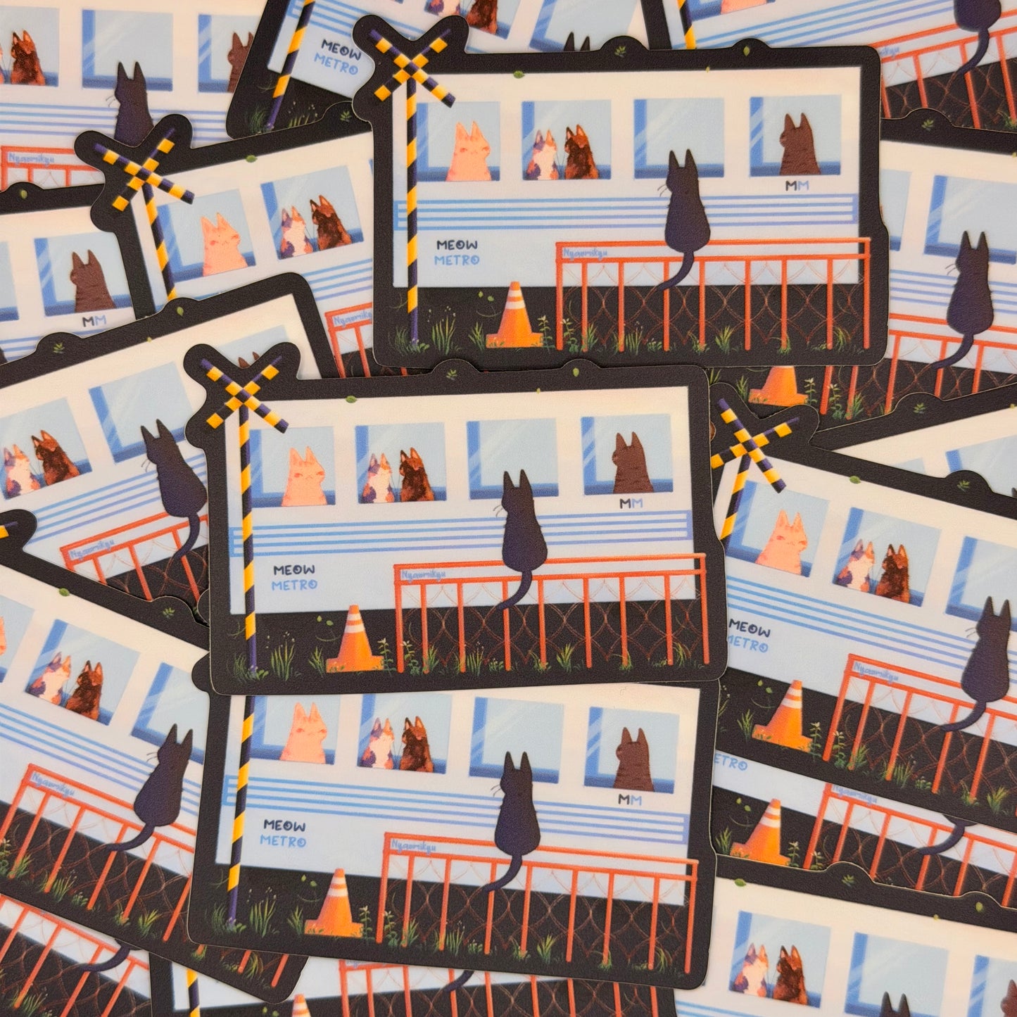 Meow Metro Cat Sticker