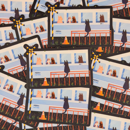 Meow Metro Cat Sticker