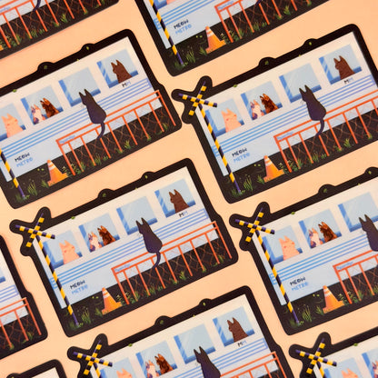 Meow Metro Cat Sticker