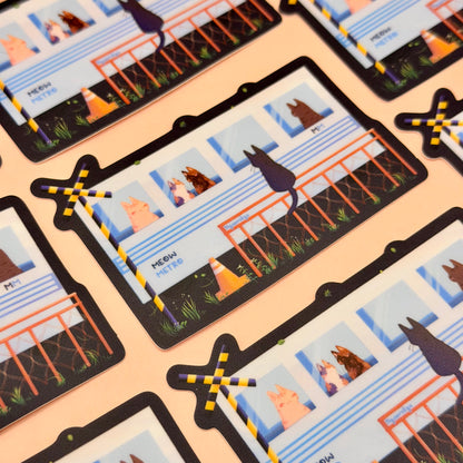 Meow Metro Cat Sticker