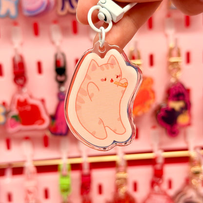 Orange Tabby Celebrate Keychain