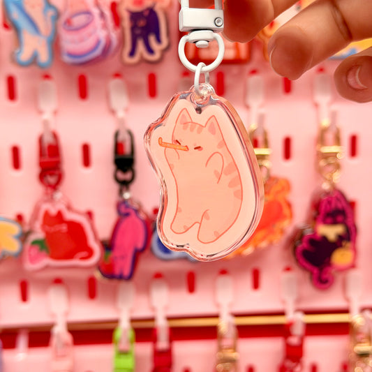 Orange Tabby Celebrate Keychain