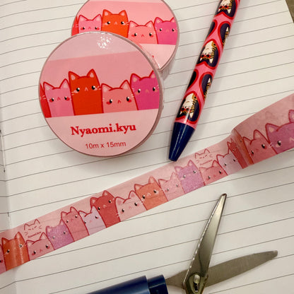 Pink Squish Cats Washi Tape