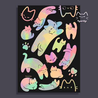Rainbow Cats Print