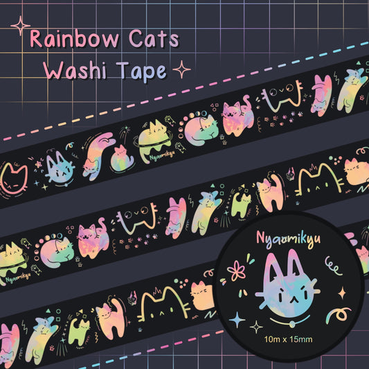 Rainbow Cats Washi Tape