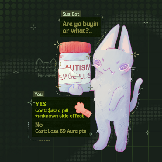 Shady Dealer Cat Sticker