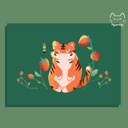 Strawberry Tiger Print